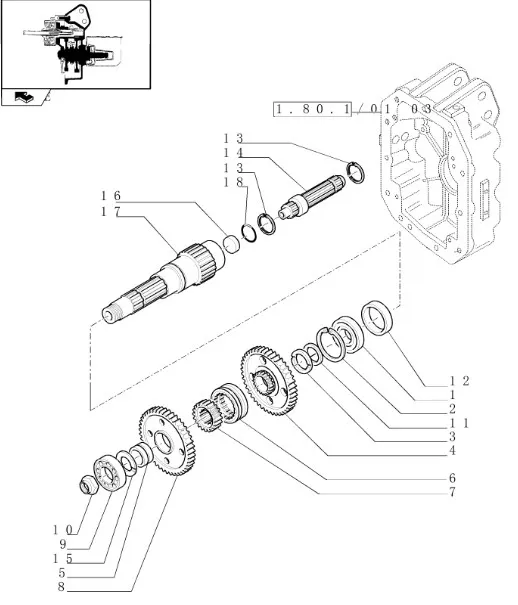 47131852 - Кольцо фиксир. вала нижн. муфты ВОМ TMT7/MXMPm.